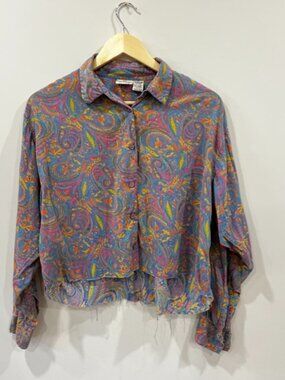 Paisley Cropped Blouse